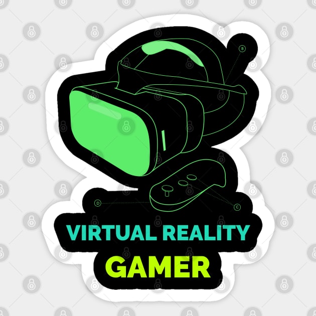 Virtual Reality gamer | VR Headset Sticker by inkonfiremx